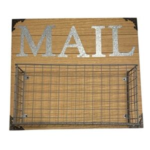 Wall hanging mail basket